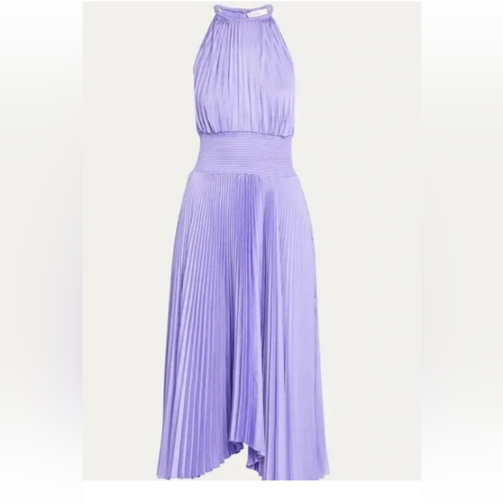ALC pleated satin dress
